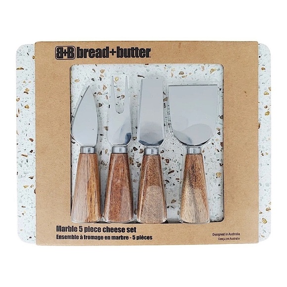 Marble 5 Piece Cheese Set - Picture 1 of 3